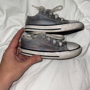 Converse rainbow metallic shoes size 8 toddler